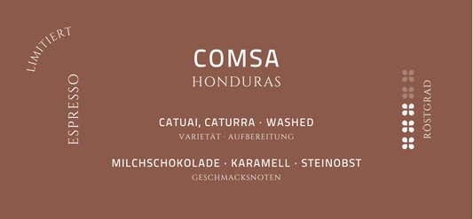 COMSA · HONDURAS · BIO ESPRESSO